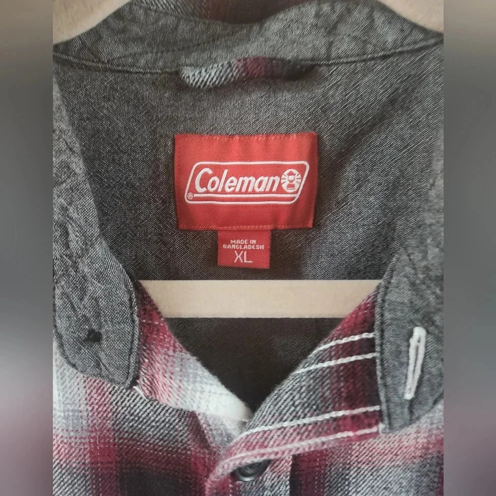 Men's Plaid Holiday Coleman Flannel Sz XL - Picture 3 of 8